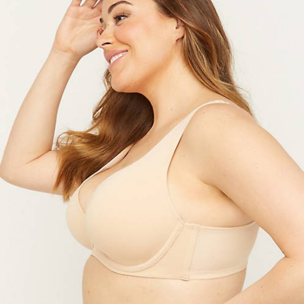 Catherines Uplifting Plunge Tan Bra 54B